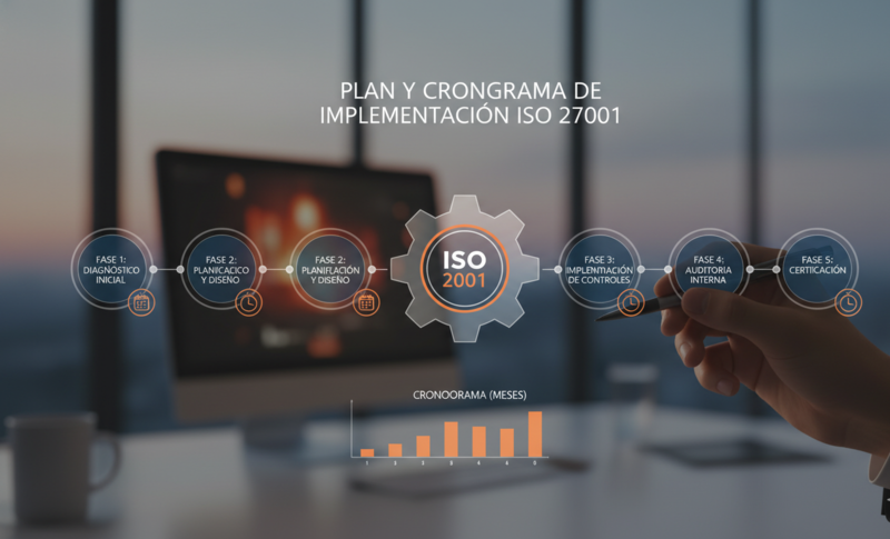 cronograma de implementación ISO 27001, guia de implementación ISO 27001, implementación ISO 27001 en una empresa