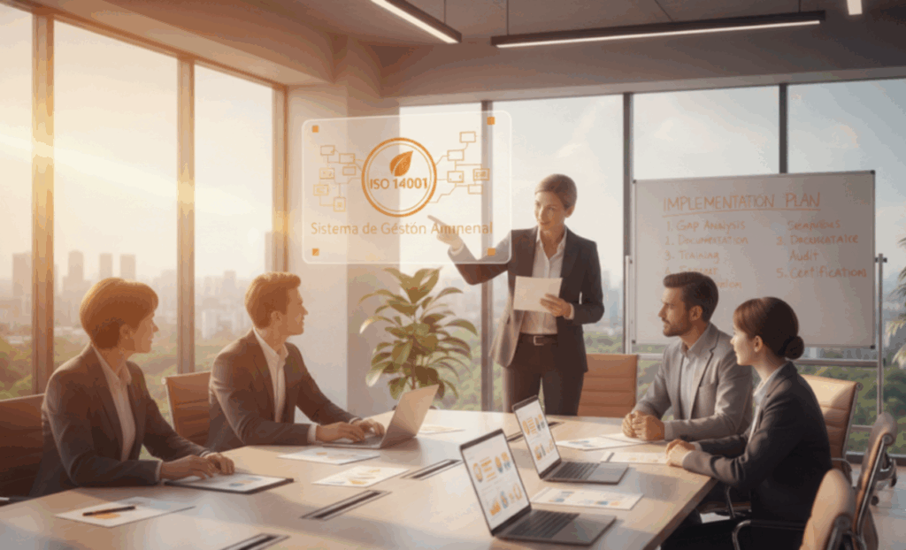 implementación de iso 14001 en una empresa,14001 en una empresa, mplementación de un sistema de gestion de calidad ISO 14001