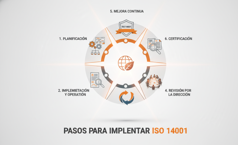 pasos para implementar ISO 14001, ventajas de implementar ISO 14001, mplementación de la norma ISO 14001 version 2015,