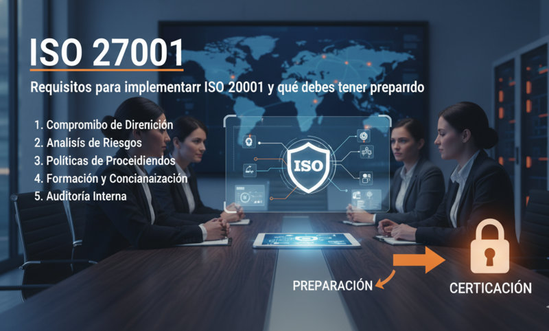 requisitos para implementar ISO 27001, beneficios de implementar ISO 27001, ronograma de implementación ISO 27001
